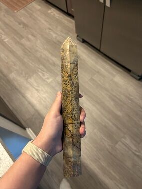 11 inch Picture Jasper Crystal Obelisk